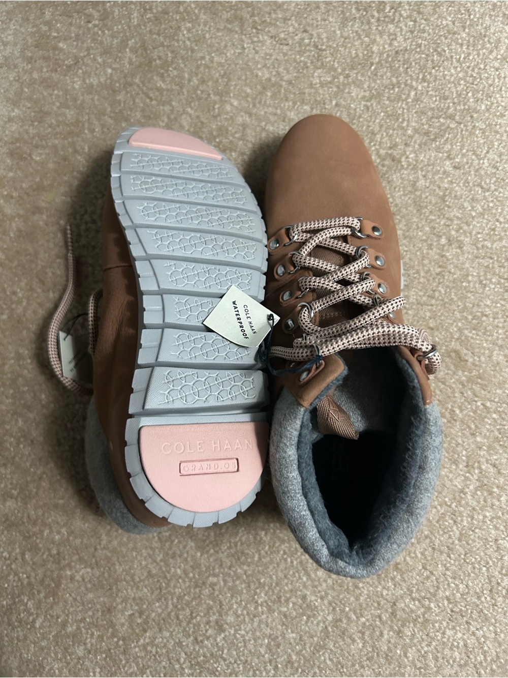 Cole Haan Brown Zero Grand Hiker Waterproof Boot